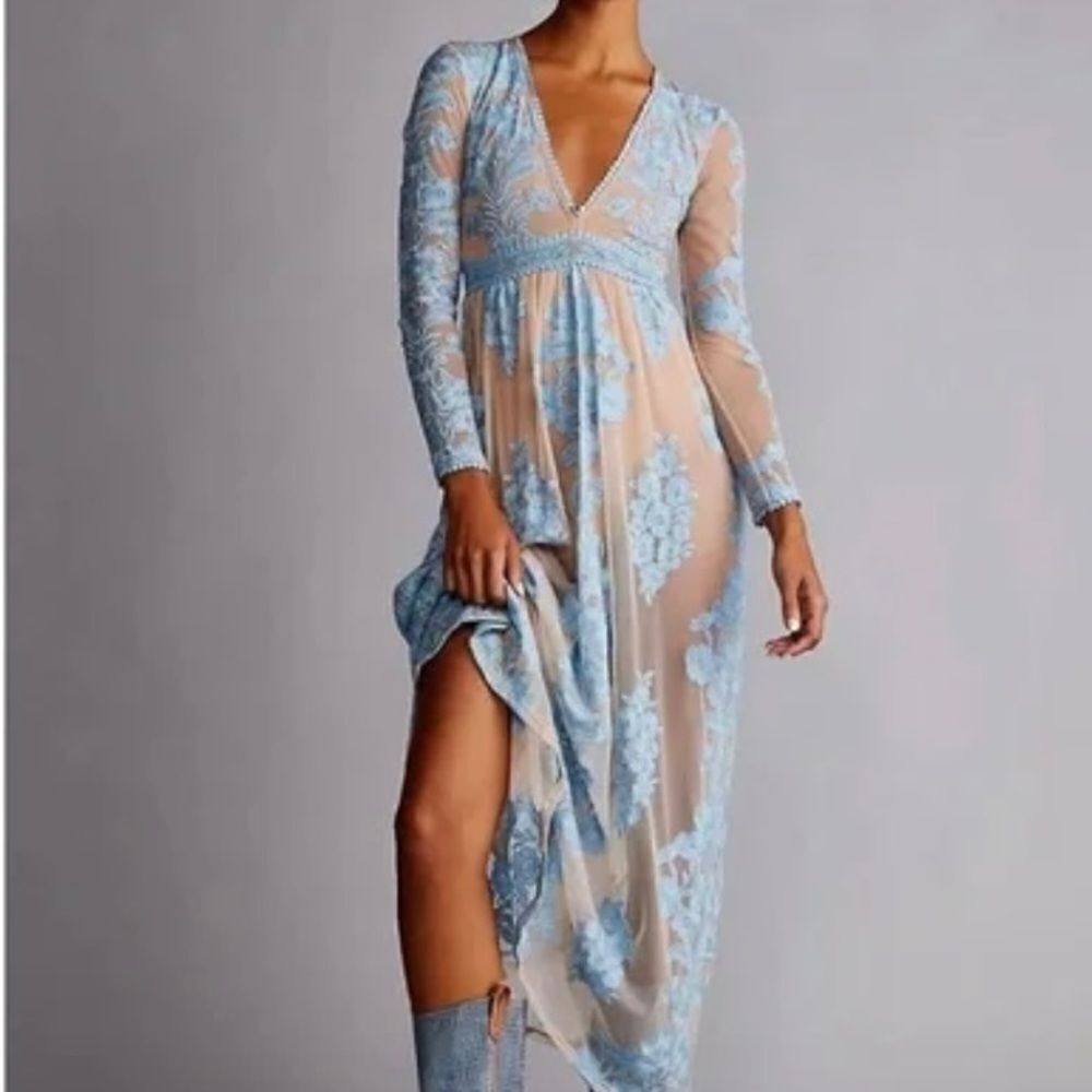 NWT For love and Lemons Temecula maxi dress size XS and S NWT MSRP$298 - Picture 2 of 12